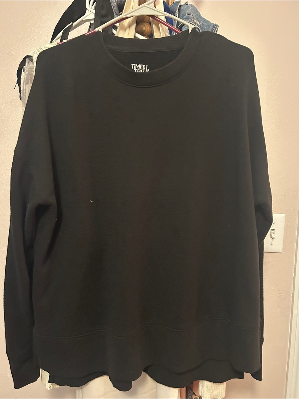 Time and Tru Black Crewneck Sweater
